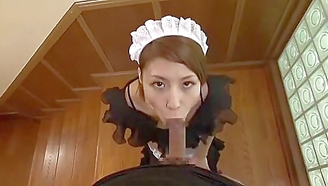 Sexy brunette hair with dildo